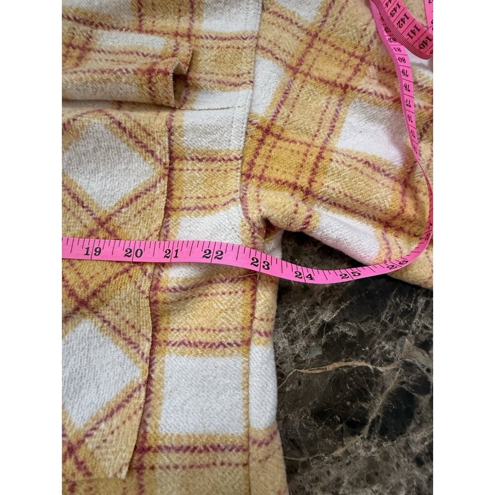 For The Republic Plaid Patchwork-Elbow Cropped Cotton blend women’s Jacket Sz S - Picture 6 of 11